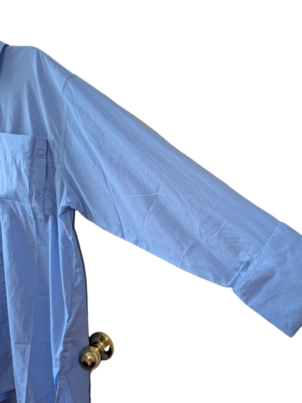 WE THE FREE WOMEN'S LIGHT BLUE OVERSIZED BUTTON-UP TUNIC SIZE XL - Picture 8 of 11